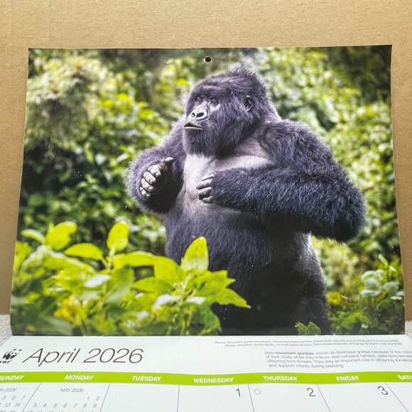 NWOT World Wildlife Fund 16-Mo. Wall Calendar, 9/2025 - 12/2026, 11"T x 8 1/2"W - Picture 7 of 16
